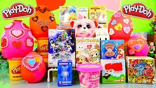 Surprise Play Doh Eggs Valentine's Day Kingdom Hearts Little Mermaid DCTC Toys Playdough Videos