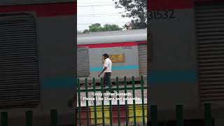 Brindavan Express departing in Rain #indianrailways #shortsvideo