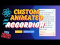 Create Custom Animated Accordion with React, TypeScript & Tailwind CSS | Beginner to Pro Tutorial