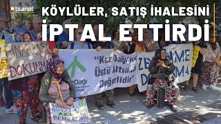 Pınarbaşı köylüleri, zeytinliklerin satış ihalesini iptal ettirdi