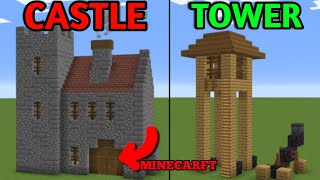 Minecraft: 15+ Castle Build Hacks! [easy] in Minecraft