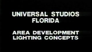 Universal Studios Florida (Orlando) Lighting Design Concept Themed Entertainment Design (1989)