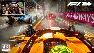 F1 26 MOD - Lando Norris's McLaren MCL40 | Singapore GP Steering Wheel Gameplay