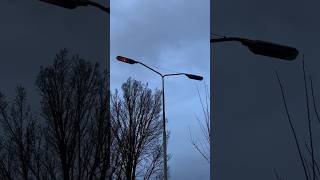 Abandoned Streetlights turning on