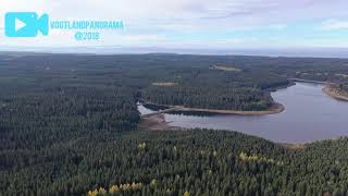 Überflug rund um die Halde von Schneckenstein Richtung Vogtland Arenaund Mulderberger Talsperre.