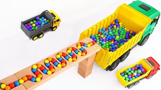 Marble Run Race☆HABA Slope \u0026 Black Thunder Chupa Chups Car, Retro Truck