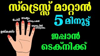 5 മിനിറ്റിനുള്ളിൽ സ്ട്രസ്സ്  കുറക്കാൻ -ജാപ്പനീസ്  രീതി | Japanese technique for relieving stress