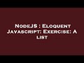 NodeJS : Eloquent Javascript: Exercise: A list