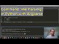 Command Line Parsing Arguments in Python with Argparse - Intro and Demo