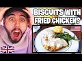 Brit Reacts to British Grandad tries American Comfort Foods!