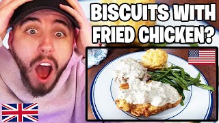 Brit Reacts to British Grandad tries American Comfort Foods!