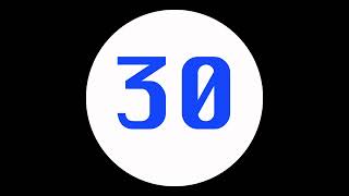 30 Second Countdown Timer - 4K 60 FPS