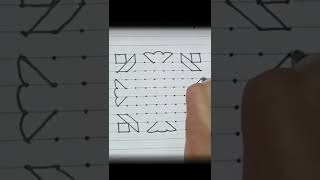 Simple and Easy Rangoli arts /10 to 10 Dots / Easy arts #shorts