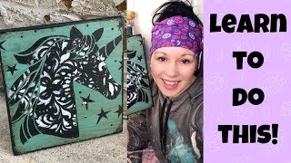 Double Layered Stacked Stencil Tutorial | Unicorn Sign