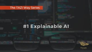 The TAZI Way Series: #1 Explainable AI