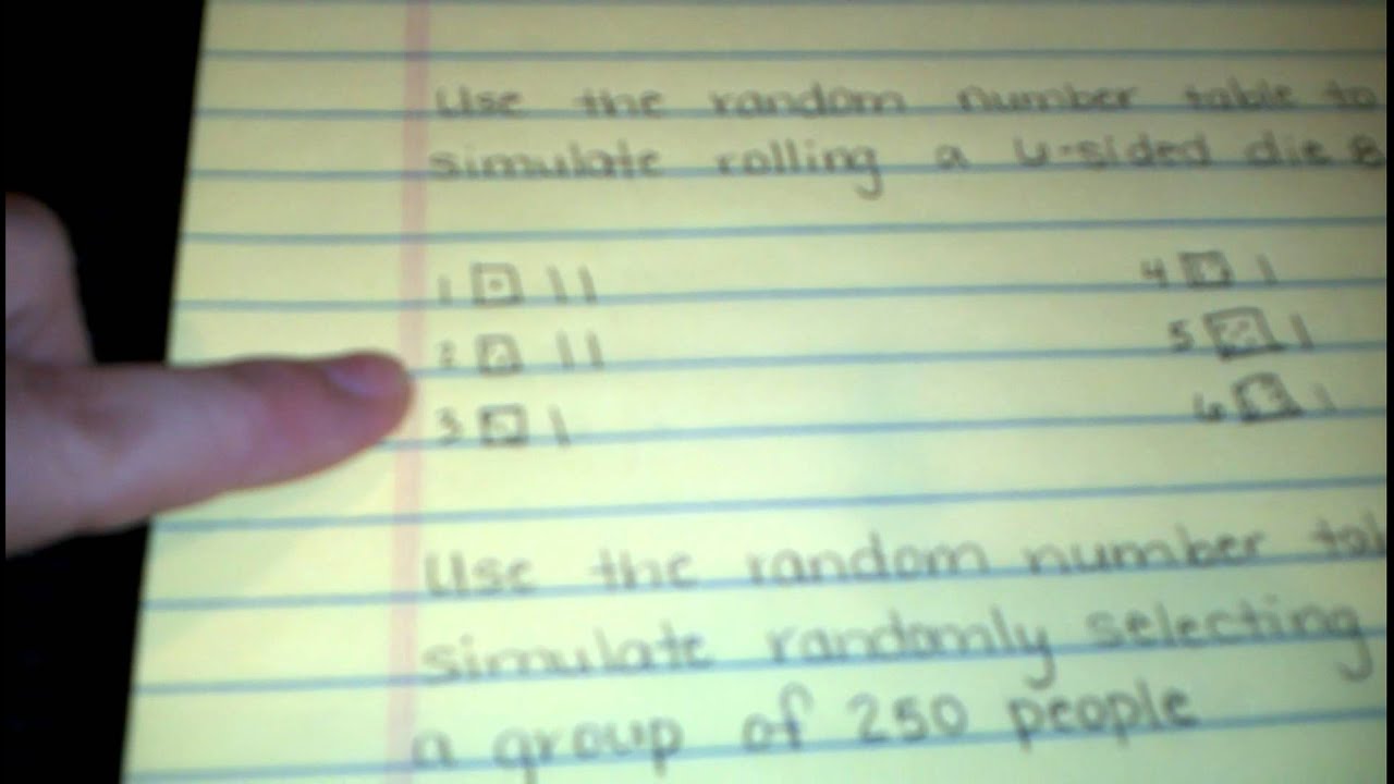 Random Number Tables - Basic Usage - YouTube