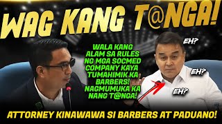 OMG! KAKAPASOK LANG ATTY. GONZALES SINAGOT SI BARBERS AT PADUANO ACOP/ROMUALDEZ/CASTRO/ABANTE