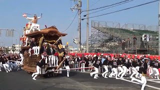 令和6年  岸和田だんじり祭り  試験曳き第1回目  カンカン場などのやりまわし