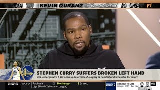 FIRST TAKE | Kevin Durant "heated" Stephen Cury suffers broke his left arm - Warriors lost to Suns