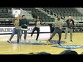 jabbawockeez og and young members clip rehearsal before halftime show at pac12 2017 .