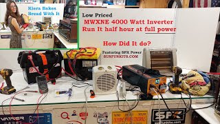 4000 Watt Sine Wave Inverter, Open it, study it, 30 minute full power test on 600 amps SFK Batteries