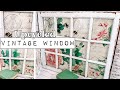 Thrift to Treasure - Spring Fever: Upcycled Vintage 12 Pane Window using Roycycled Decoupage Paper