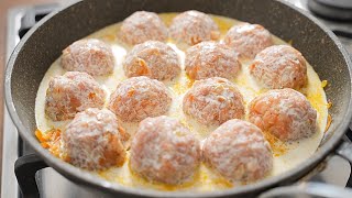 Delicious Meatballs in Cream Sauce / The Perfect Dinner in 30 Minutes