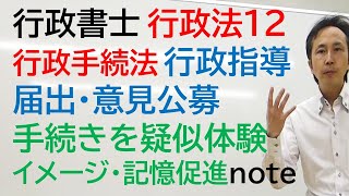 超頻出　行政法１２回　行政手続法（行政指導・届出・意見公募手続き）