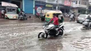 फरीदाबाद में आंधी और बारिश से बत्ती गुल, यातायात ठप II Light off with gale and rain, traffic stalled