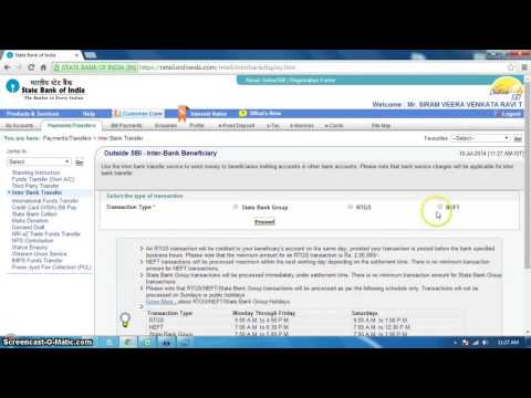 How To Make A NEFT Tranaction In Online free in SBI in free youtube video tutorial How To Make A NEFT Tranaction In Online free in SBI in free youtube video tutorial