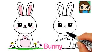 How to Draw a Bunny Easy 🌸🐰 Spring