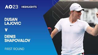 Dusan Lajovic v Denis Shapovalov Highlights | Australian Open 2023 First Round