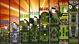 KV-44 from LVL 1 to MEGA MONSTER! All episodes. Cartoons about tanks.