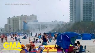 Waterspout chaos on Florida beach injures 2: how to stay safe l GMA
