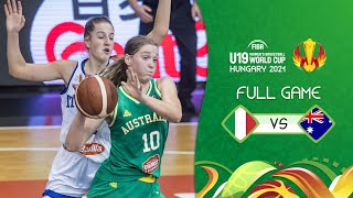 Italy v Australia | Full Game - FIBA U19 Women's Basketball World Cup 2021