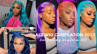 LACE FRONT WIG INSTALLATION COMPILATION 2022 💙💖🟪
