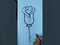 rose🌹drawing tricks step by step rose dard afreenalia shorts drawing tricks trending newyear diy