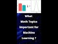 What Math topics are important for machine learning? #shorts #aishorts