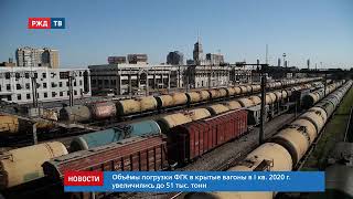 Погрузка ФГК в крытые вагоны на СКЖД выросла на 31% || Новости 13.04.2020