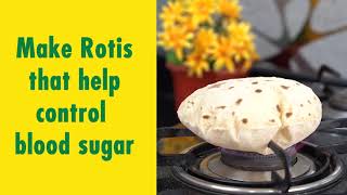 Making Rotis that help control blood sugar is easy with just ONE tablespoon of Jackfruit365.