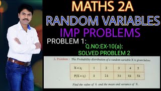 MATHS 2A RANDOM VARIABLES MOST IMP 7MARKS PROBLEMS EXPLAINED BY KRISHNA