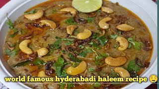 world famous hyderabadi haleem recipe 🤤made easy for you|one pot haleem recipe #ramzan #food#haleem