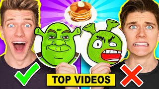 FUNNIEST PANCAKE ART vs MYSTERY WHEEL Challenges! How To Make DIY Minecraft & Ma