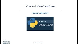 Python Crash Course part 3 Basics