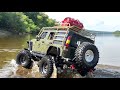 Jeep Wrangler Extreme Sand Dunes And River Driving. Rc Car Mudding Action