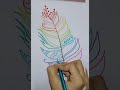 simple doodle||colourful feather ||creative art||@lets art with Garima