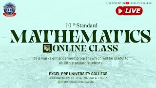 Mathematics  Online Class 01 | Excel Pu College, Guruvayanakere