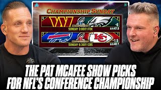 The Pat McAfee Show Picks \u0026 Predicts NFL's Conference Championship Playoff Games