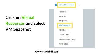 VM snapshot on StackBill (CMP).