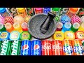 Satisfying Video Making Soda Slime Mixing Coca Cola Pepsi Fanta Sprite into Clear Slime GoGo ASMR